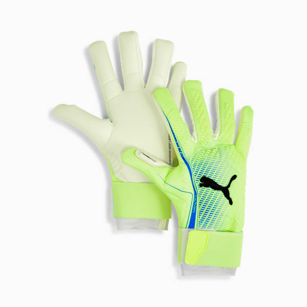 ULTRA ULTIMATE Hybrid Goalkeeper Gloves, Fizzy Apple-Bluemazing, extralarge