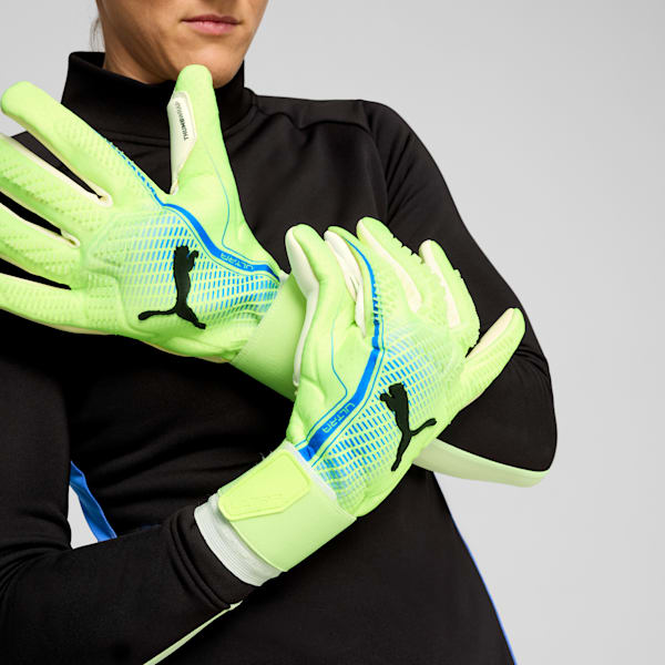 ULTRA ULTIMATE Hybrid Goalkeeper Gloves, Fizzy Apple-Bluemazing, extralarge