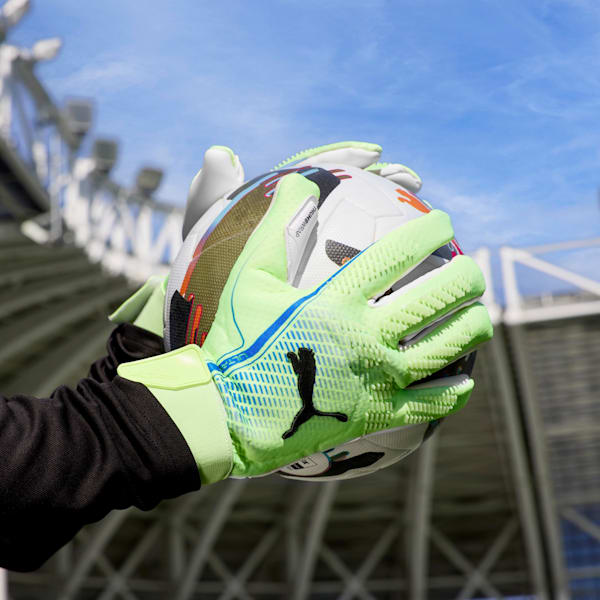 ULTRA ULTIMATE Hybrid Goalkeeper Gloves, Fizzy Apple-Bluemazing, extralarge