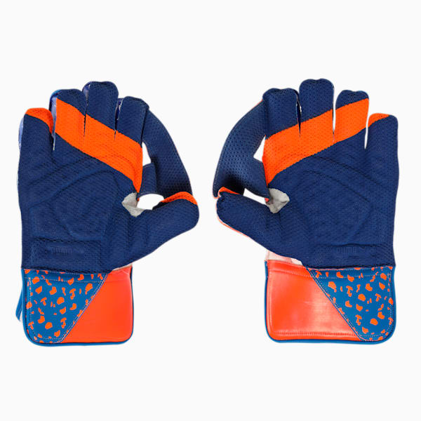 Future 1 Cricket Wicket Keeping Gloves, Bluemazing-Fluo Orange, extralarge-IND