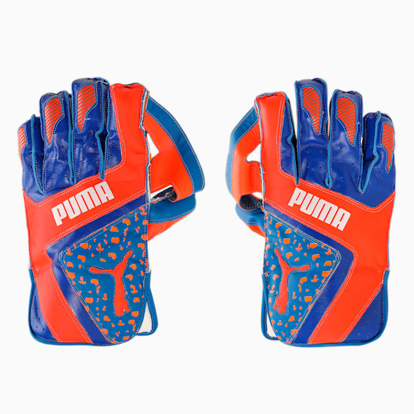 Future 1 Cricket Wicket Keeping Gloves, Bluemazing-Fluo Orange, extralarge-IND