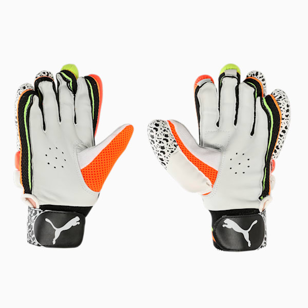 Future 6 Cricket Batting Gloves, Fast Yellow-Ultra Orange, extralarge-IND
