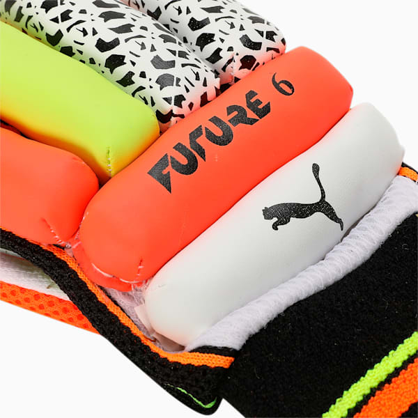 Future 6 Cricket Batting Gloves, Fast Yellow-Ultra Orange, extralarge-IND