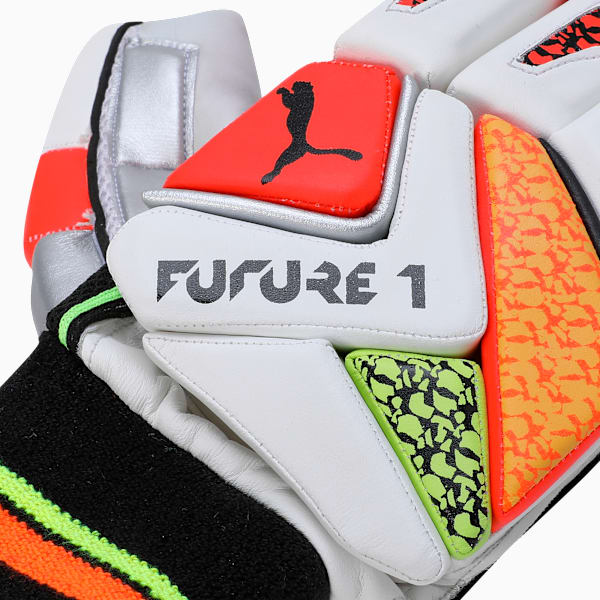 Future 1 Cricket Batting Gloves, Fast Yellow-Ultra Orange, extralarge-IND