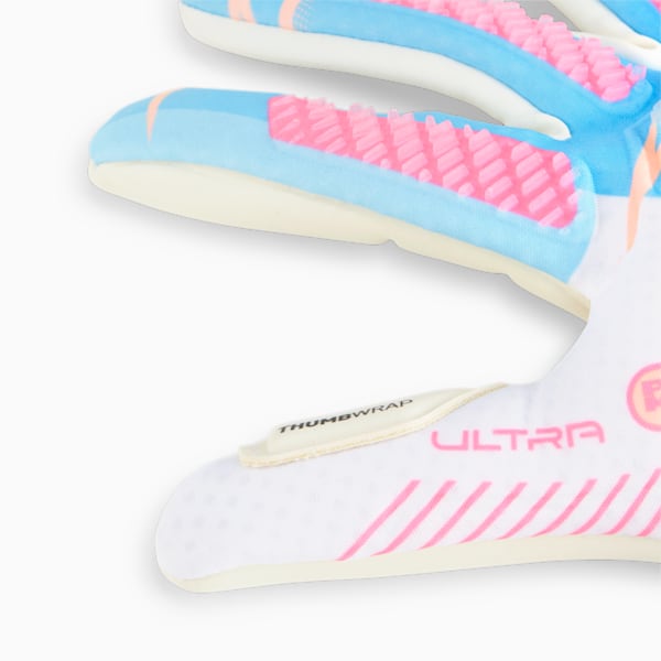 ユニセックス サッカー プーマ ウルトラ アルティメット ボリュームアップ ハイブリッド ゴールキーパーグローブ, PUMA White-Poison Pink-Luminous Blue, extralarge-JPN