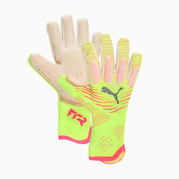 FUTURE Ultimate NC Football Goalkeeper Gloves, Yellow Alert-Sun Struck, extralarge-IND