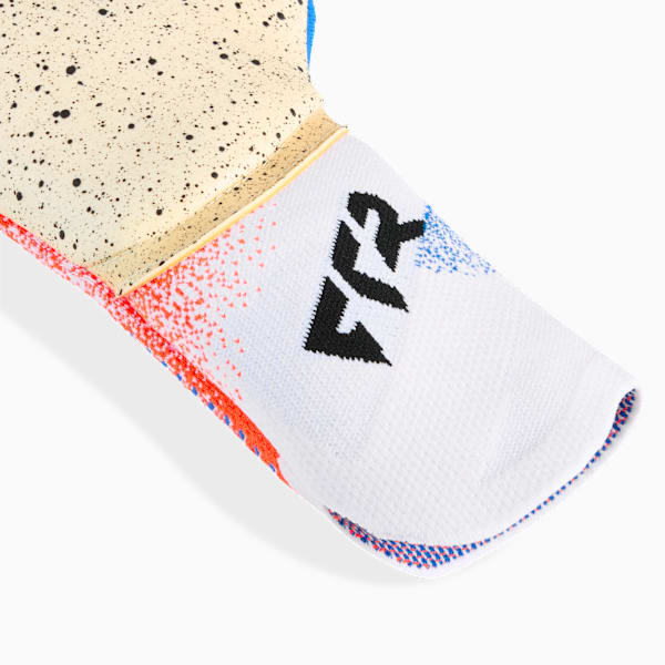 FUTURE Ultimate NC Soccer Goalkeeper Gloves, PUMA White-Glowing Red-Ultra Blue, extralarge