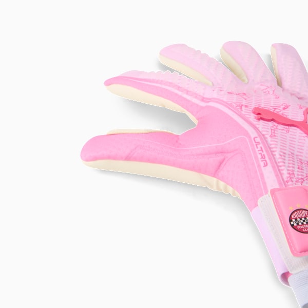 ULTRA Ultimate x KIDSUPER Hybrid Football Goalkeeper Gloves, Ravish-Fast Pink, extralarge