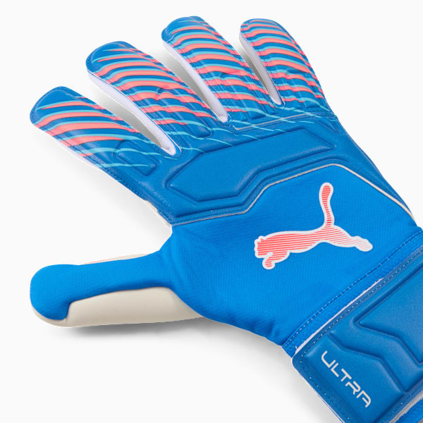 PUMA ULTRA Pro Goalkeeper Gloves Youth, Ultra Blue-Glowing Red, extralarge