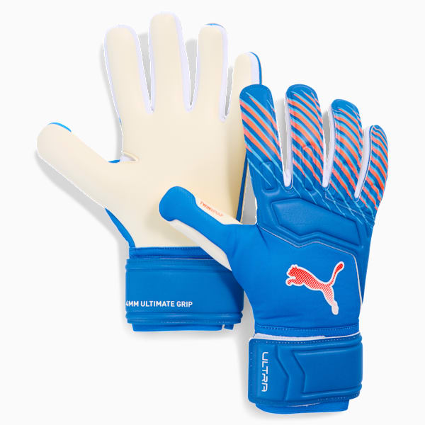 PUMA ULTRA Pro Goalkeeper Gloves Youth, Ultra Blue-Glowing Red, extralarge