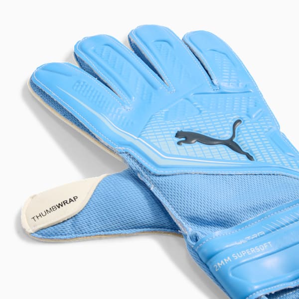 MCFC ULTRA Play Goalkeeper Gloves Youth, Team Light Blue-PUMA White, extralarge
