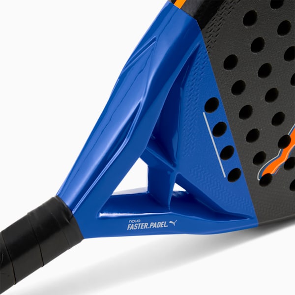 NOVA Padel PRO Hybrid Padel Racket, Safe Lake-PUMA Black-Vivid Blue-Heat Fire, extralarge-IND