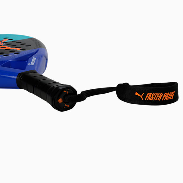 NOVA Padel PRO Hybrid Padel Racket, Safe Lake-PUMA Black-Vivid Blue-Heat Fire, extralarge-IND