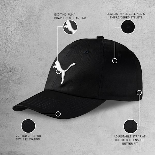 Embroidered Logo Cap, black-Big Cat, extralarge-IND