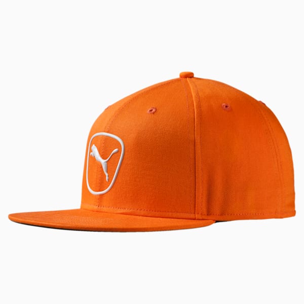 Cat Patch 2.0 Snapback Cap, vibrant orange-white, extralarge