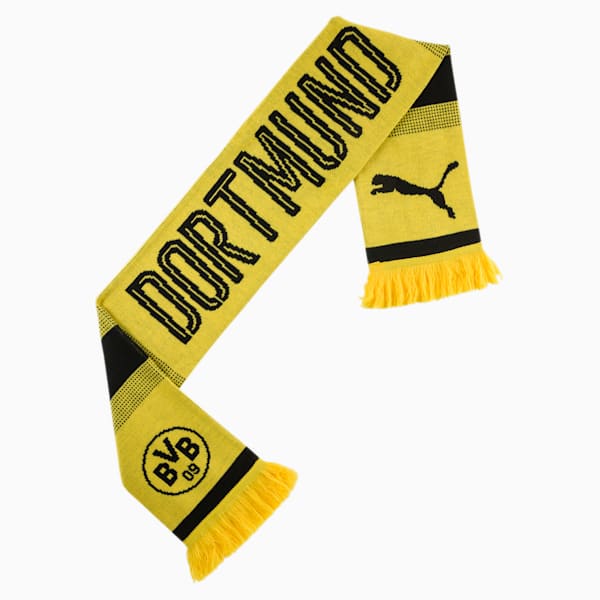 Borussia Dortmund Fan Scarf, Cyber Yellow-Puma Black, extralarge