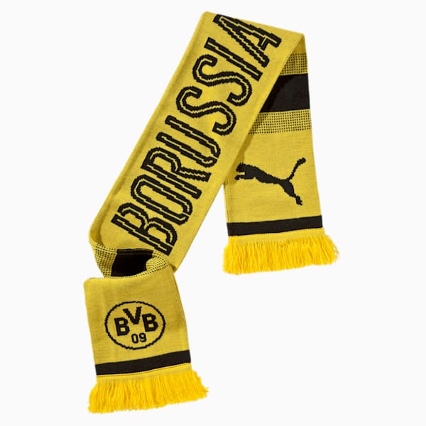 Borussia Dortmund Fan Scarf, Cyber Yellow-Puma Black, extralarge