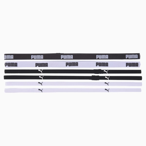 Training Women's Sportbands 6 Pack, Puma Black-Puma White, extralarge