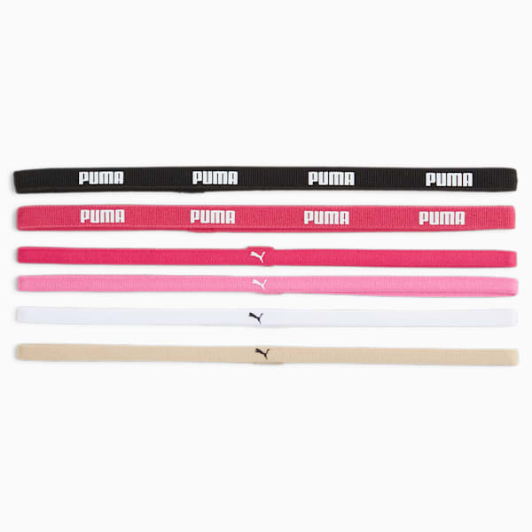 ウィメンズ トレーニング AT スポーツ バンド 6本, PUMA Black-Garnet Rose-Fast Pink-PUMA White-Putty, extralarge-JPN