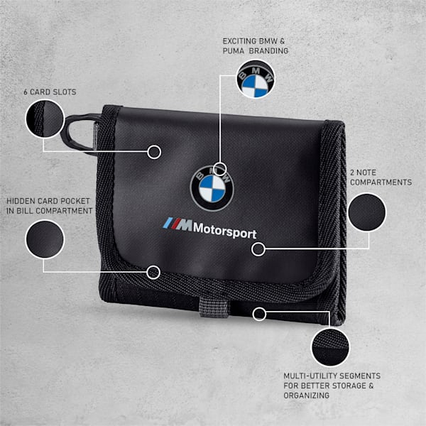 BMW M Motorsport Wallet, Anthracite-Iron Gate, extralarge-IND