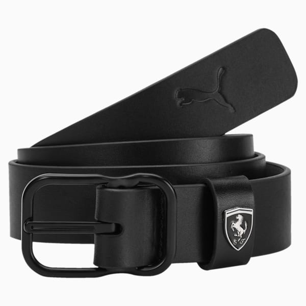 Scuderia Ferrari LS Leather Belt, Puma Black, extralarge