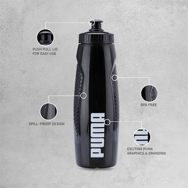 Training Water Bottle 750ml, Puma Black, extralarge-IND