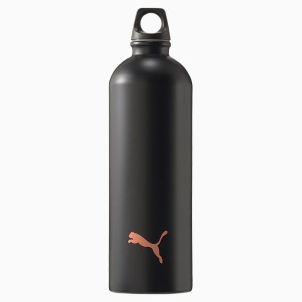 PUMA Training Stainless Steel Water Bottle, Puma Black-Nrgy Peach, extralarge
