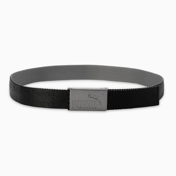 Six Pack Webbing Men's Golf Belt, Puma Black-Bright White, extralarge-IND