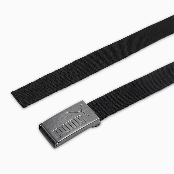Six Pack Webbing Men's Golf Belt, Puma Black-Bright White, extralarge-IND