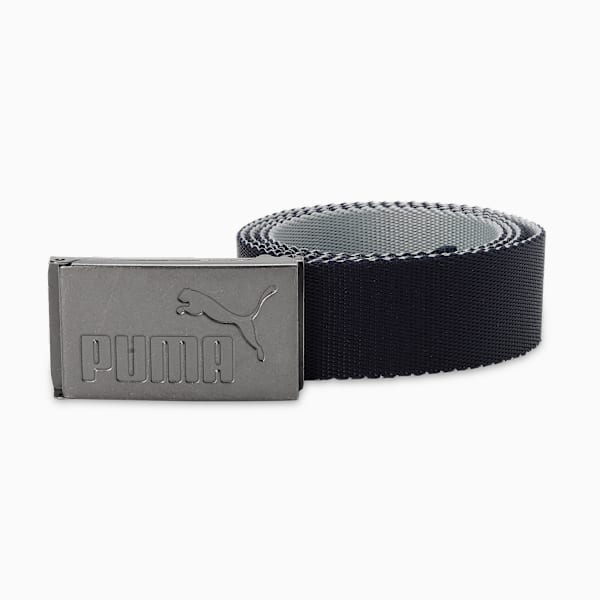 Six Pack Webbing Men's Golf Belt, Puma Black-Bright White, extralarge-IND