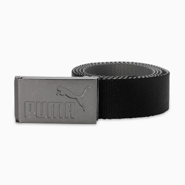 Six Pack Webbing Men's Golf Belt, Puma Black-Bright White, extralarge-IND