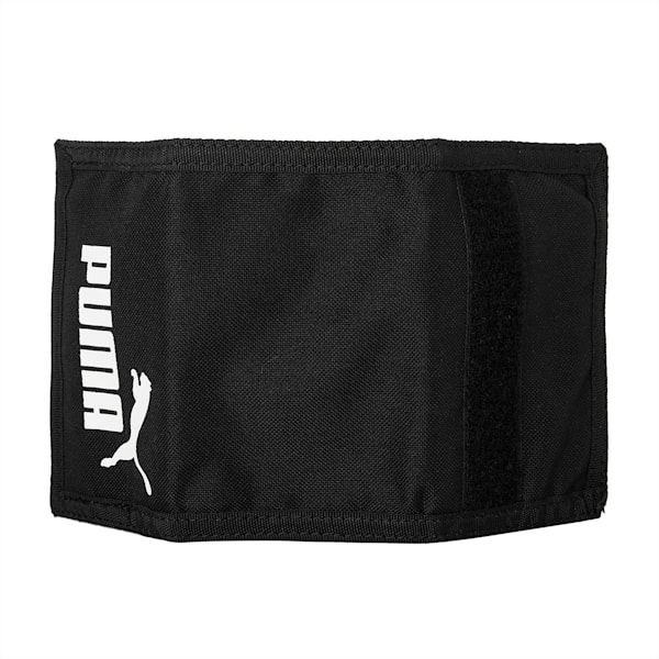 PUMA Tri-Fold Unisex Wallet, Puma Black-Puma White, extralarge-IND