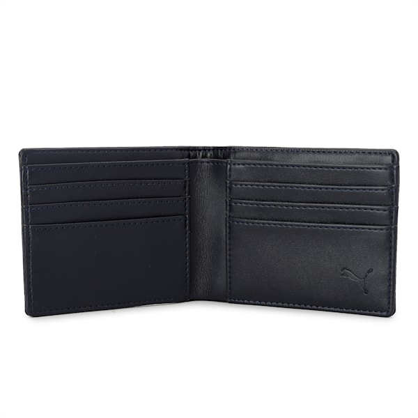 Metal Logo Wallet, Navy Blue-Metal Cat, extralarge-IND