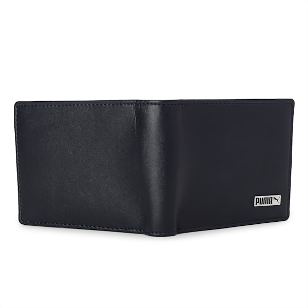 Metal Logo Wallet, Navy Blue-Metal Cat, extralarge-IND