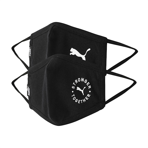Face Masks Pack of 2, Puma Black-Cat, extralarge-IND