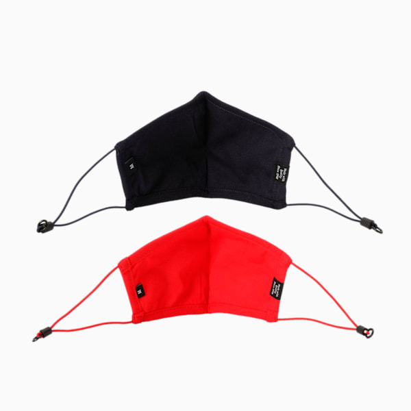 PUMA Face Mask Pack of 2, High Risk Red-Peacoat, extralarge-IND