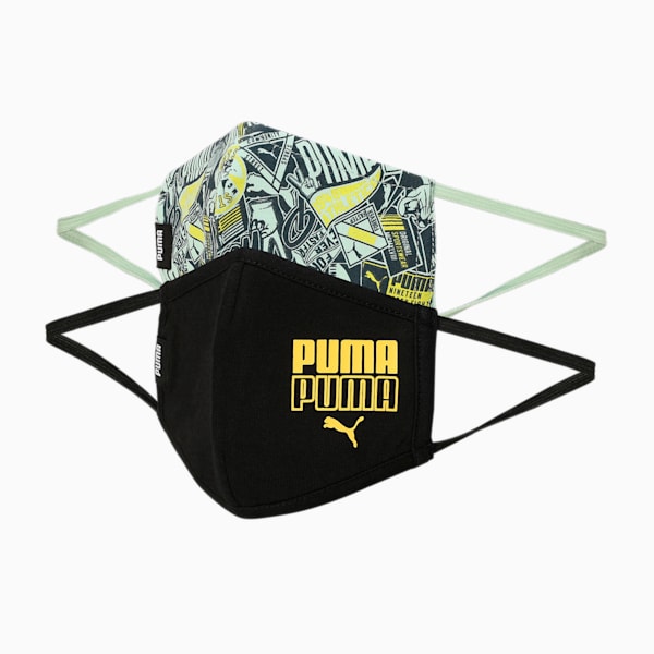 Youth Face Mask II, Mist Green-Puma Black, extralarge-IND