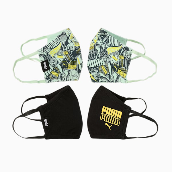 Youth Face Mask II, Mist Green-Puma Black, extralarge-IND