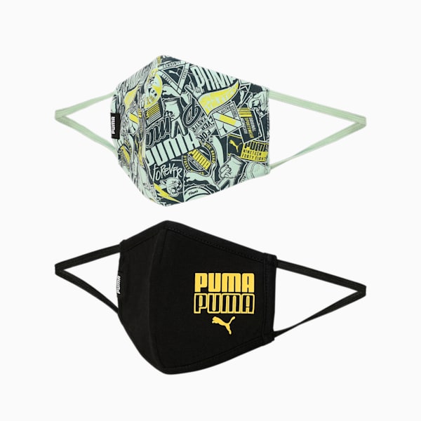 Youth Face Mask II, Mist Green-Puma Black, extralarge-IND