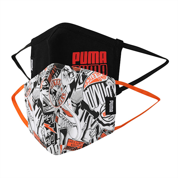 PUMA Youth Face Mask II, Firecracker-Puma Black