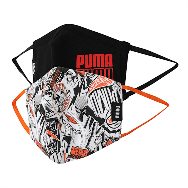 Youth Face Mask II, Firecracker-Puma Black, extralarge-IND