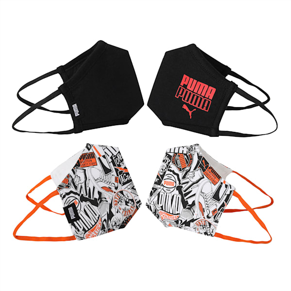 Youth Face Mask II, Firecracker-Puma Black, extralarge-IND