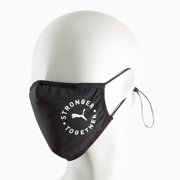 Masque pour le visage PUMA (ensemble de 2), Puma Black-Cat stronger together, extralarge