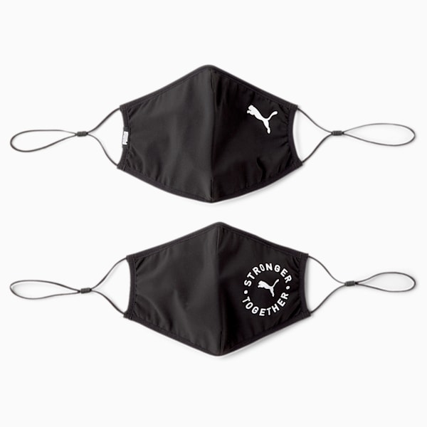 Masque pour le visage PUMA (ensemble de 2), Puma Black-Cat stronger together, extralarge