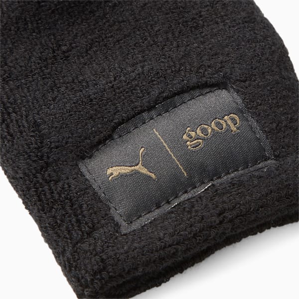PUMA x GOOP Training Wristbands, Puma Black-Grape Leaf, extralarge
