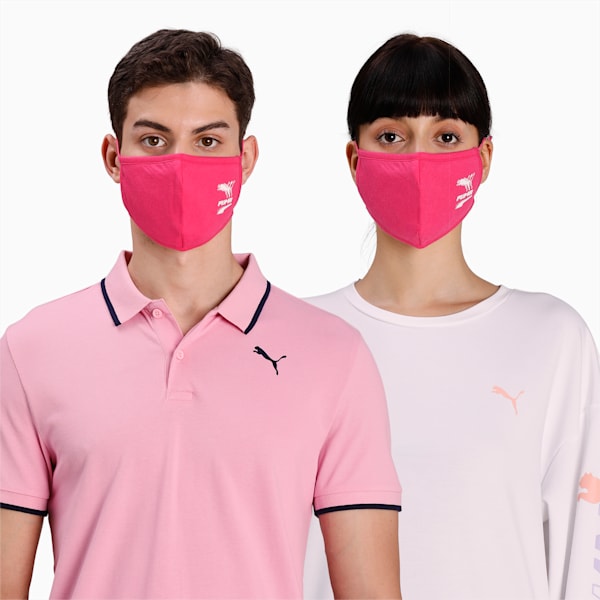 FaceMask II Pack of 2, Glowing Pink-pretty pink, extralarge-IND
