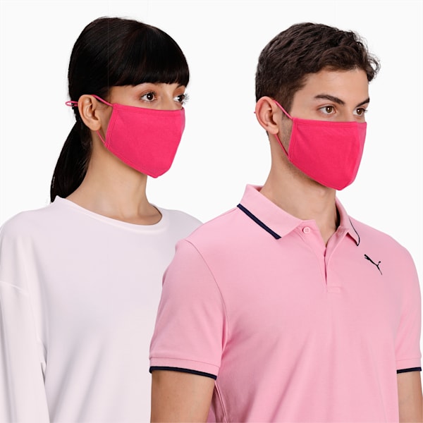 FaceMask II Pack of 2, Glowing Pink-pretty pink, extralarge-IND