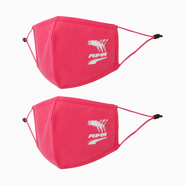 FaceMask II Pack of 2, Glowing Pink-pretty pink, extralarge-IND