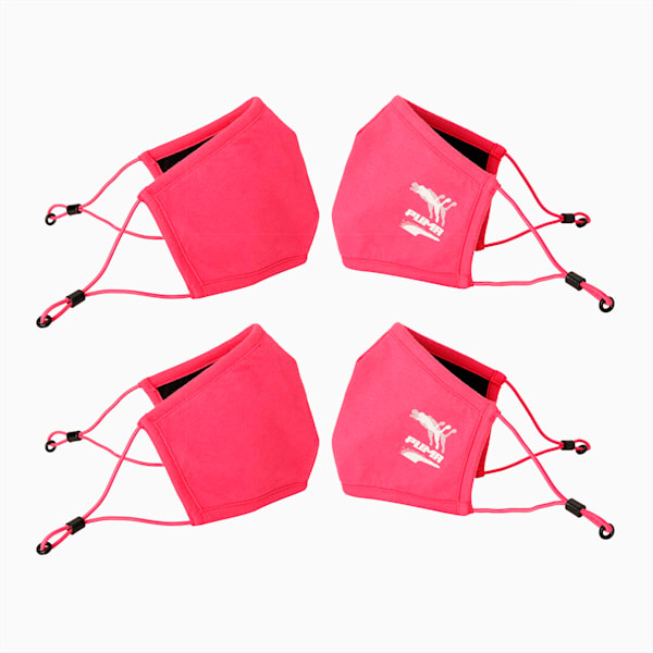 PUMA Adjustable Face Mask Set of Two, Glowing Pink-pretty pink