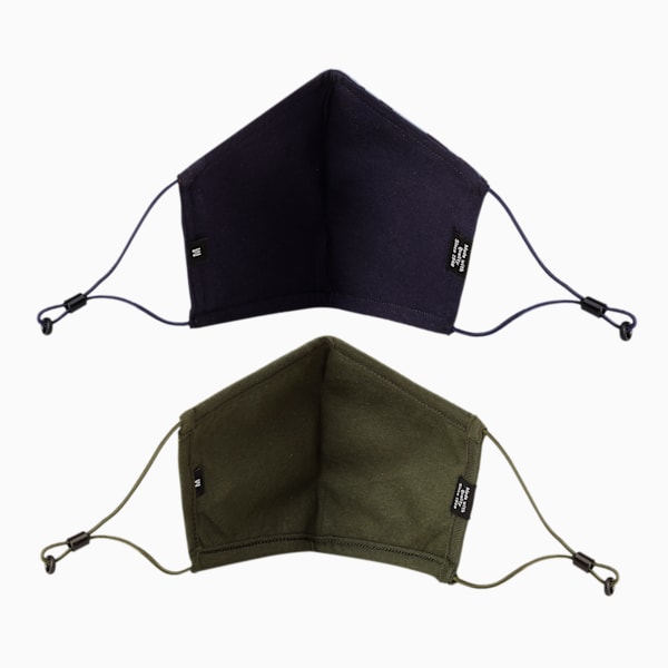 Camo Face Mask Pack of 2, Forest Night-Peacoat-camo, extralarge-IND